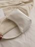 Minimalist Hobo Bag Small Zipper White