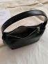 Minimalist Hobo Bag Small Zipper Black