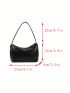 Minimalist Hobo Bag Small Zipper Black