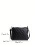 3pcs Bag Set Shoulder Tote Crossbody Bag Purse Wallet Quilted PU Black, Best Work Bag For Women