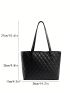 3pcs Bag Set Shoulder Tote Crossbody Bag Purse Wallet Quilted PU Black, Best Work Bag For Women