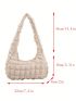 Small Hobo Bag Beige Fashionable For Daily