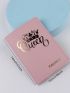 Letter Print Baby Pink Passport Case