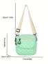 Mini Square Bag Polka Dots Pattern Adjustable Strap For Daily