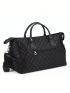 Fashion Plaid Travel Bag Men Women Duffle Weekend Bag Nylon Shoulder Bag Big Handbag Carry On