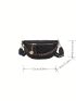 Medium Waist Bag Stitch Design Chain & Metal Decor