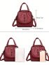 Vintage Style Shoulder Bag For Women Big Casual Tote Handbag Women Trendy Simple Crossbody