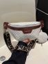 Letter Detail Waist Bag With Coin Purse