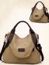 New Fashion Large Pocket Casual Women's Shoulder Cross Body Handbag Canvas Bag