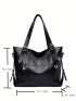 Minimalist Tote Bag Double Handle Solid Color