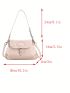 Minimalist Ruched Bag Medium Buckle Decor Flap