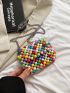 Women's Hollow Out Bag Acrylic Beaded Wallet Crossbody Bag