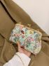 Small Square Bag Floral Embroidered Kiss Lock