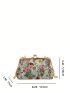 Small Square Bag Floral Embroidered Kiss Lock