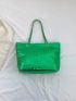 Crocodile Embossed Shoulder Tote Bag Small Funky