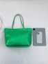 Crocodile Embossed Shoulder Tote Bag Small Funky