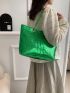 Crocodile Embossed Shoulder Tote Bag Small Funky