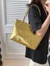 Crocodile Embossed Shoulder Tote Bag Small Funky