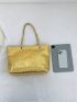 Crocodile Embossed Shoulder Tote Bag Small Funky