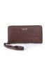 Black Long Wallet Credit Card Holder With Zipper For Daily