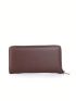 Black Long Wallet Credit Card Holder With Zipper For Daily