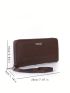 Black Long Wallet Credit Card Holder With Zipper For Daily