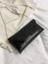 Medium Envelope Bag Crocodile Embossed Metallic Funky