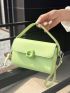 Minimalist Square Bag Mini Flap Green Top Handle