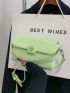 Minimalist Square Bag Mini Flap Green Top Handle