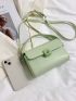 Minimalist Square Bag Mini Flap Green Top Handle