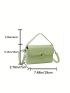 Minimalist Square Bag Mini Flap Green Top Handle