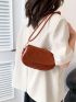 Minimalist Saddle Bag Small Flap Brown