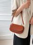 Minimalist Saddle Bag Small Flap Brown