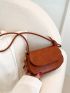 Minimalist Saddle Bag Small Flap Brown