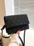 Small Square Bag Crocodile Embossed Flap