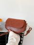 Minimalist Saddle Bag Small Flap Brown