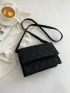 Small Square Bag Crocodile Embossed Flap