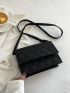 Small Square Bag Crocodile Embossed Flap