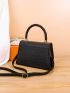 New Crocodile Pattern Diagonal Span Women's Bag Trend Fashion Handbag Black Bag