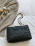 Medium Square Bag Quilted Flap Chain Strap