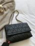 Medium Square Bag Quilted Flap Chain Strap