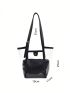 Clear Design Shoulder Bag Double Handle With Inner Pouch