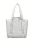 Solid Color Tote Bag Mesh Design Double Handle