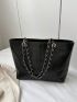 Crocodile Embossed Tote Bag Double Handle Funky