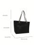 Crocodile Embossed Tote Bag Double Handle Funky