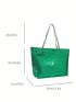 Crocodile Embossed Tote Bag Double Handle Funky