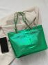 Crocodile Embossed Tote Bag Double Handle Funky