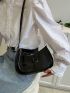 Medium Hobo Bag Solid Color Minimalist Style