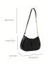 Medium Hobo Bag Solid Color Minimalist Style