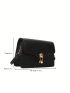 Small Square Bag Solid Color Flap